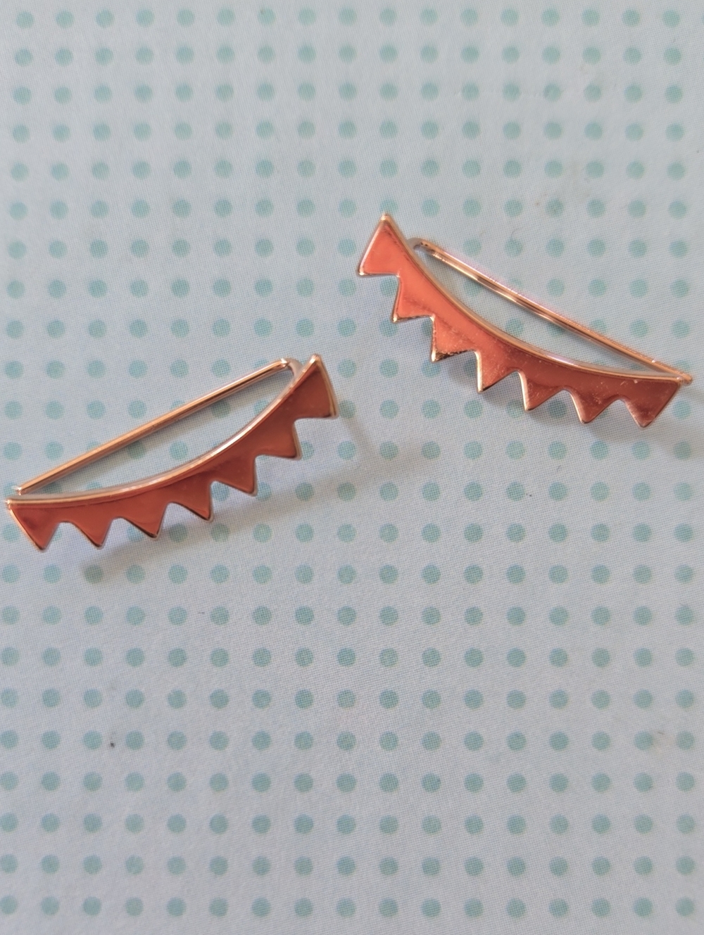 Rose Gold Ear Climber Earrings